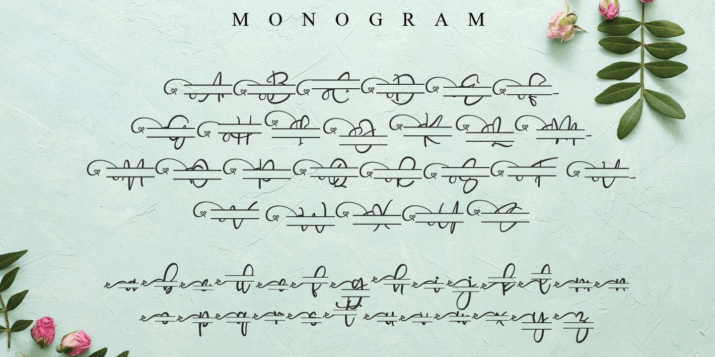 Пример шрифта Matthew Woolsen Monogram